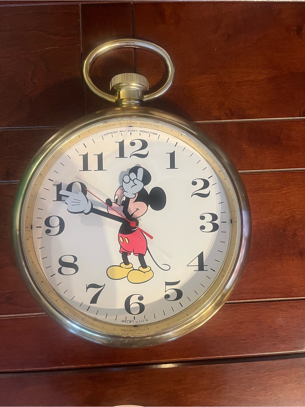 Vintage Mickey Mouse Wall Clock – pocket watch look